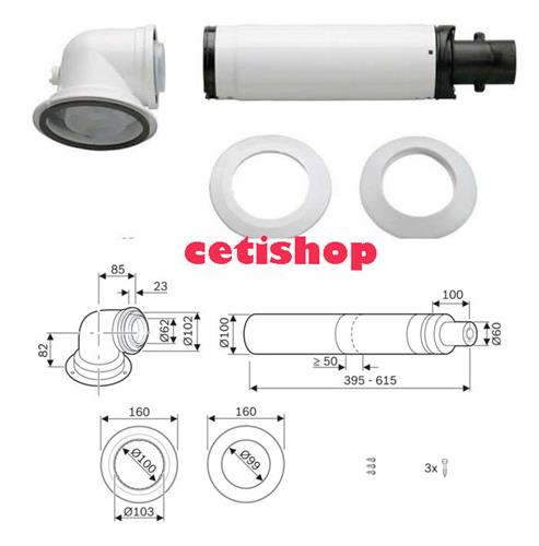 KIT FUMI ALLUNGABILE AZB916 BOSCH X CONDENSAZIONE